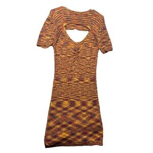 NWT Anthropologie Current Air Cut Out Mini Dress Multicolor Size Small Stretchy